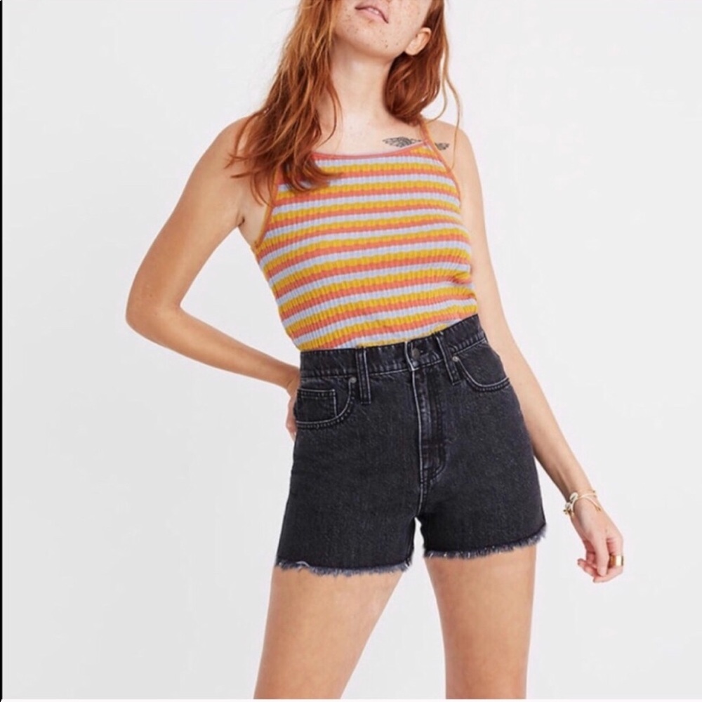 NWT Madewell The Perfect Jean Short 28 Faded Black